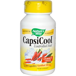 Nature's Way, Пищевая добавка CapsiCool, жар под контролем, 100 капсул