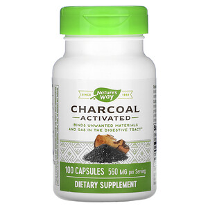 Натурес Вэй, Charcoal, Activated, 560 mg, 100 Capsules отзывы покупателей