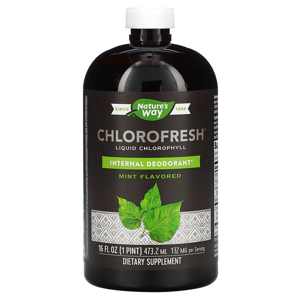 Nature's Way, Chlorofresh, flüssiges Chlorophyll, Minze, 132 mg, 473,2 ml (16 fl. oz.)