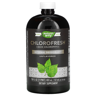 Nature's Way Chlorofresh, жидкий хлорофилл, без добавок, 480 мл (16 жидк. унций)