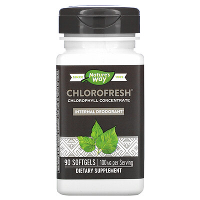 Nature's Way Chlorofresh, концентрированный хлорофилл, 90 мягких таблеток