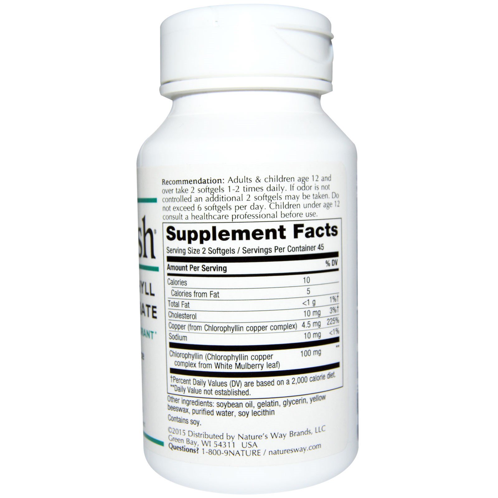 Nature's Way, Chlorofresh, Chlorophyll Concentrate, 90 Softgels - iHerb.com