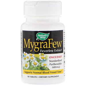 Натурес Вэй, MygraFew, Feverfew Extract, 90 Tablets отзывы покупателей