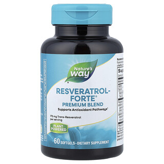 Nature's Way, Resveratrol Forte®, Mistura Premium, 60 Cápsulas Softgel