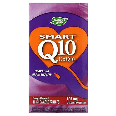 

Nature's Way Smart Q10 Orange 100 mg 30 Chewable Tablets