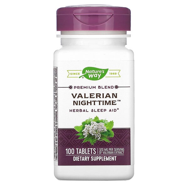 Nature's Way, Valerian Nighttime, 100 Tablets