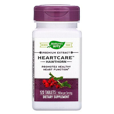 

HeartCare, стандартизированный боярышник, 120 таблеток