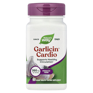 Nature's Way, Garlicin Cardio®, 350 mg, 90 Comprimidos Veganos