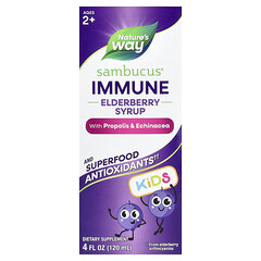 Sambucus® Kids, сироп для імунітету, бузина з прополісом і ехінацеєю, для дітей віком від 2 років, 120 мл (4 рідк. унції)