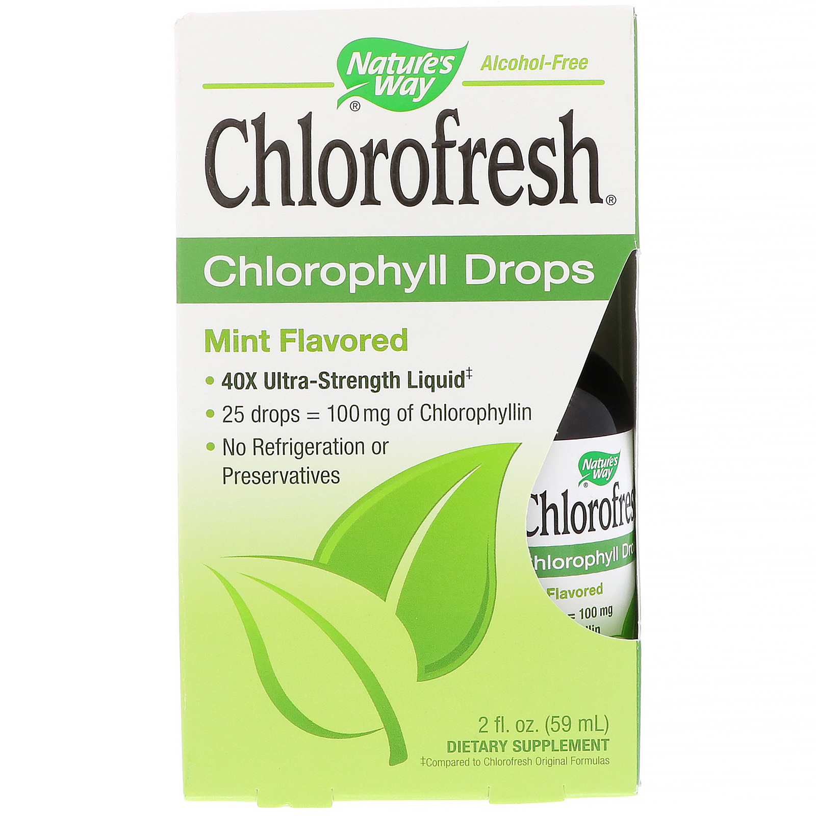 Nature's Way, Chlorofresh, Chlorophyll Drops, Mint Flavored, 2 fl oz ...