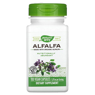 Nature's Way, Alfalfa, 1,215 mg, 100 Vegan Capsules (405 mg per Capsule)