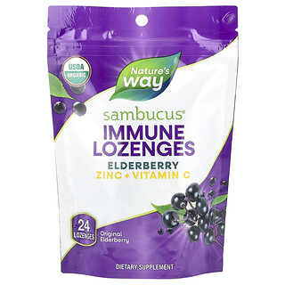 Nature's Way, Sambucus® 엘더베리, 면역 사탕 정제, 오리지널 엘더베리, 사탕 정제 24정