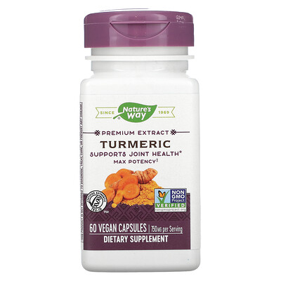 

Nature's Way Premium Extract, Turmeric, 750 mg, 60 Vegan Capsules