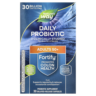 Nature's Way, Fortify®, Daily Probiotic, Adults 50+, 30 Delayed-Release Capsules