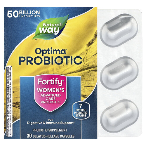 Nature's Way, Optima® Probiotic, Fortify® Women's Advanced Care Probiotic, 30 Delayed-Release Capsules