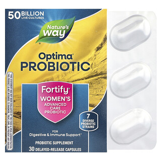 Nature's Way, Optima® Probiotic，Fortify® 女性高級護理益生菌，500 億，30 粒緩釋膠囊