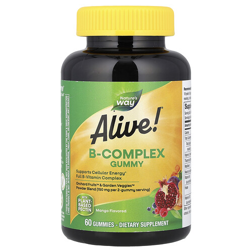 Nature's Way, Alive!® B-Complex-Gummi, Mango, 60 Fruchtgummis