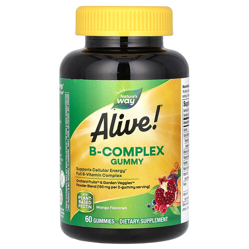 Nature's Way Alive! B-Complex Gummy, Mango, 60 Gummies