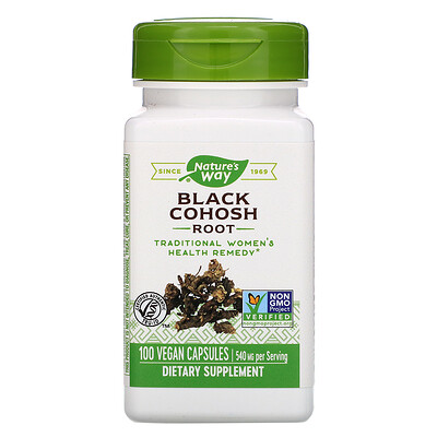 Nature's Way Black Cohosh Root, 540 mg, 100 Vegan Capsules