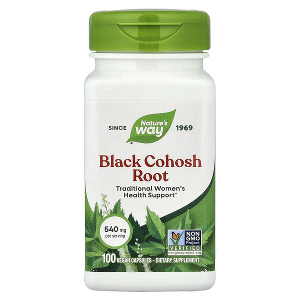 Nature's Way Black Cohosh Root, 540 mg, 100 Vegan Capsules