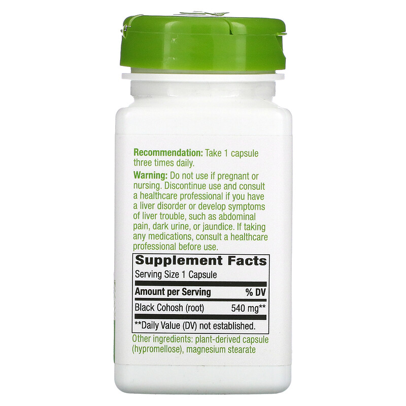 Nature's Way, Black Cohosh Root, 540 mg, 100 Vegan Capsules