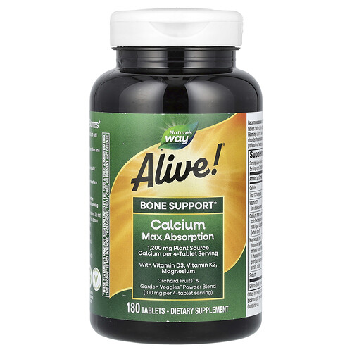 Nature's Way Alive! Calcium Max Absorption, 180 Tablets