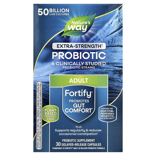 네이쳐스 웨이 Nature's Way, Fortify®, 프로바이오틱, 성인용, 500억, 지연 방출 캡슐 30정
