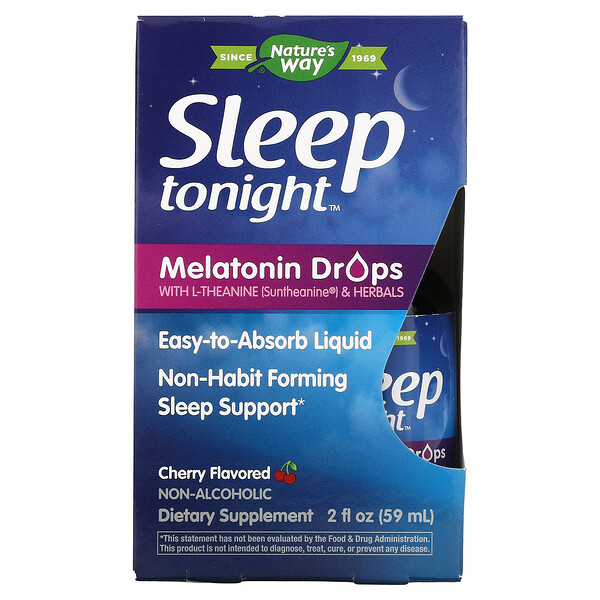 Nature's Way, Sleep Tonight, Melatonin Drops With LTheanine & Herbals