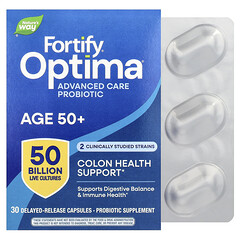 Fortify®, Optima® Advanced Care, пробіотик для дітей від 50 років, 30 капсул із відстроченим вивільненням