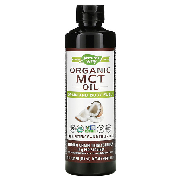 Nature's Way, Organic MCT Oil, Bio-MCT-Öl, 480 ml (16 fl oz.)