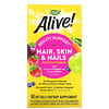 Nature's Way, Alive! мультивитамины для волос, кожи и ногтей, со вкусом клубники, 60 капсул