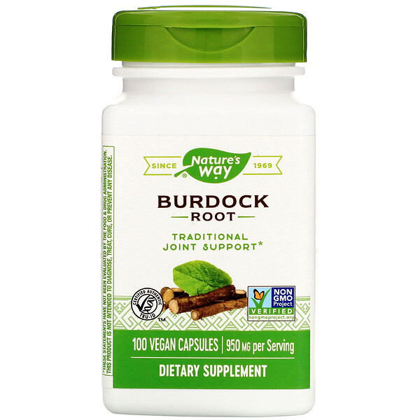 Nature's Way, Burdock Root, 950 mg, 100 Vegan Capsules