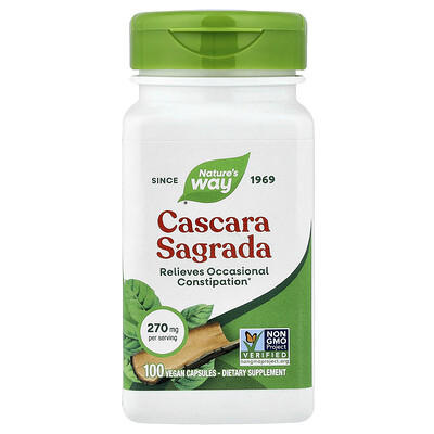 Nature's Way, Cáscara sagrada, 270 mg, 100 cápsulas veganas