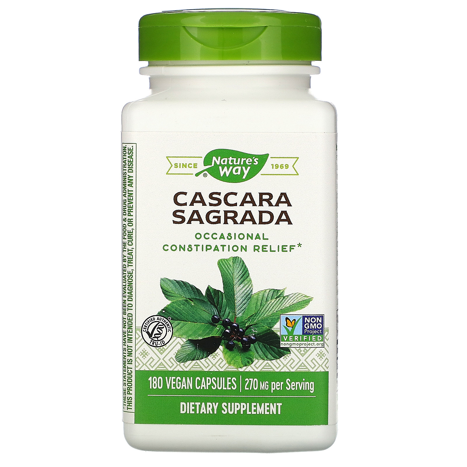 Natures Way Cascara Sagrada 270 Mg 180 Vegan Capsules Iherb 