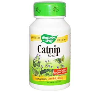 Отзывы о Натурес Вэй, Catnip Herb, 380 mg, 100 Capsules