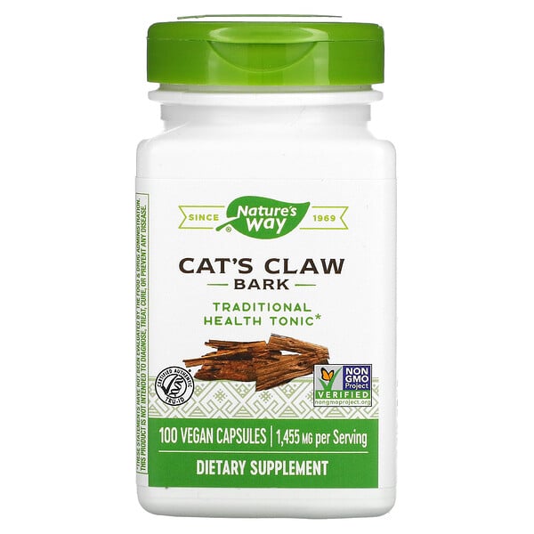 Cat's Claw Bark, Katzenkrallenrinde, 485 mg, 100 vegetarische Kapseln
