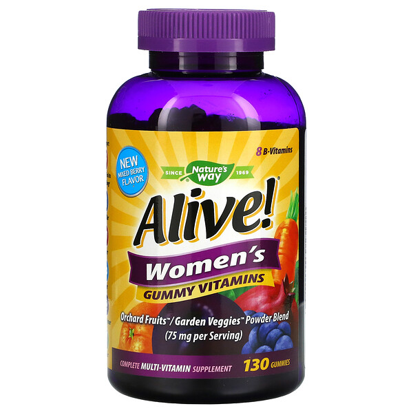 Nature's Way, Alive! Vitamin-Gummis für Frauen, Tolle Fruchtaromen, 130 Gummis