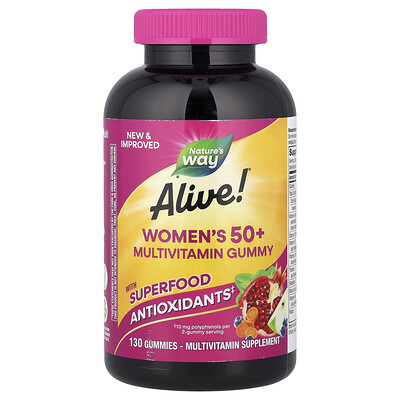 Product Image for Nature's Way, Alive! Women's 50+ Multivitamin Gummy, Mixed Berry, 130 Gummies