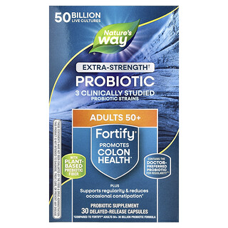 Nature's Way, Fortify®, Probiotic, Adults 50+, 30 Delayed-Release Capsules