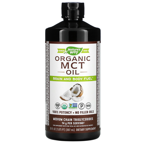 Aceite de MCT orgánico, 887 ml (30 oz. líq.)