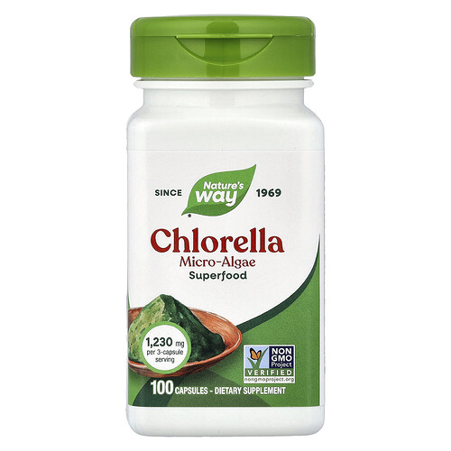 Nature's Way Chlorella Micro-Algae, 100 Capsules (410 mg per Capsule)
