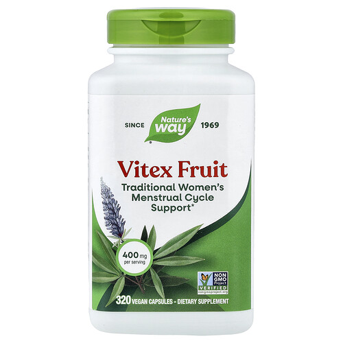 Nature's Way, Vitex Fruit, Mönchspfeffer-Frucht, 400 mg, 320 vegetarische Kapseln