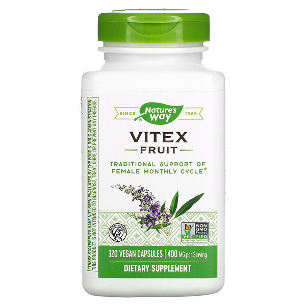 Vitex Fruit, Mönchspfeffer-Frucht, 400 mg, 320 vegetarische Kapseln
