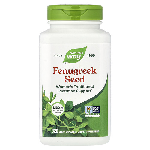 Nature's Way Fenugreek Seed, 320 Vegan Capsules (565 mg per Capsule)