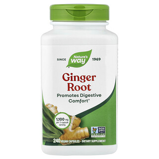 Nature's Way, Ingefära, 240 veganska kapslar (0,55 mg per kapsel)