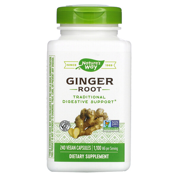 Ginger Root, 550 mg, 240 Vegan Capsules