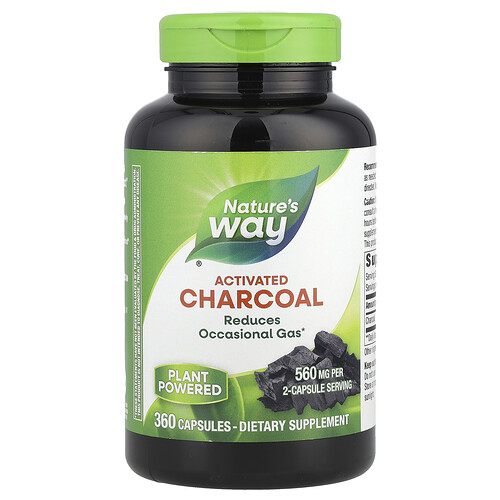 Nature's Way Activated Charcoal, 360 Capsules (280 mg per Capsule)
