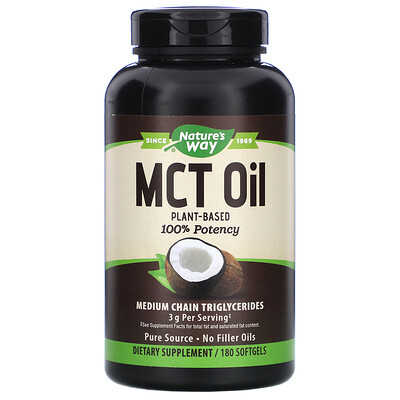 Nature's Way MCT Oil, 180 Softgels