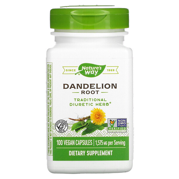 Nature's Way, Dandelion Root, 525 mg, 100 Vegan Capsules