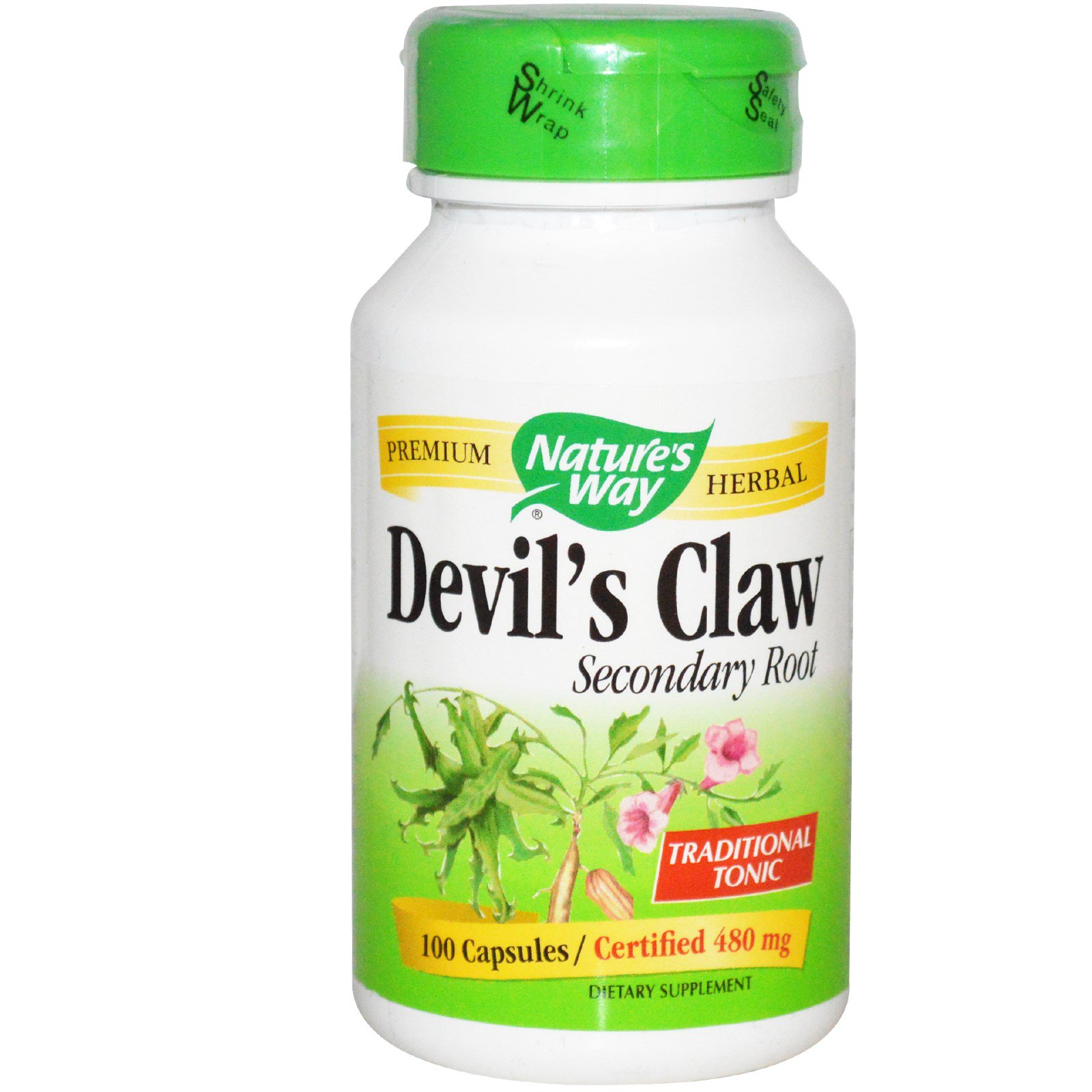 Nature's Way, Devil's Claw  Secondary Root, 480 mg, 100 Capsules